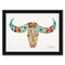 Water Buffalo Skull Turquoise And Brown by Cat Coquillette Frame  - Americanflat